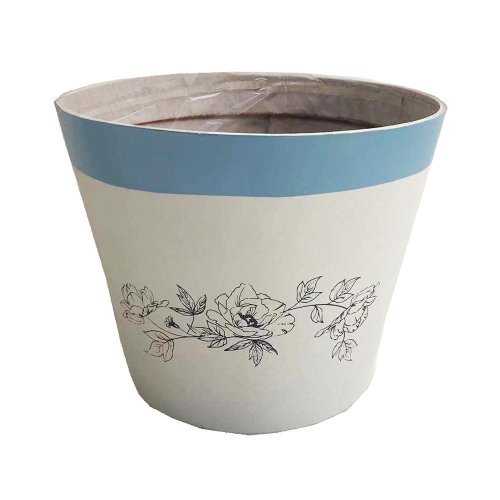 Obal breza kvet.vzor bielo-mod. 15x13cm