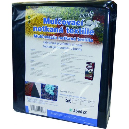 Netkaná textília jutabond čierna 1,6x10m/50g