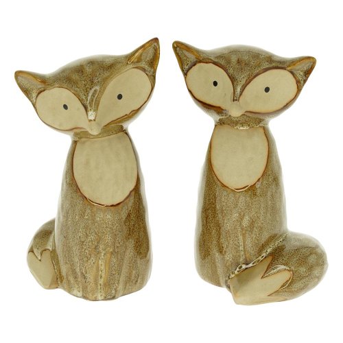 Líška porcelán 7.5*6.5*14cm mix