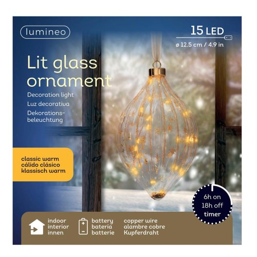 Led guľa bater. 21x12,5cm - Vianočné osvetlenie