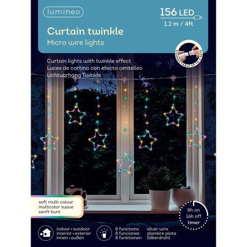 Led záves hviezdičky multi/ 8funk/