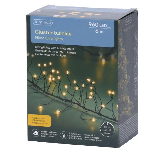 Led svetlá s 8 funkciami/w a efektom blikania 6m - Vianočné osvetlenie
