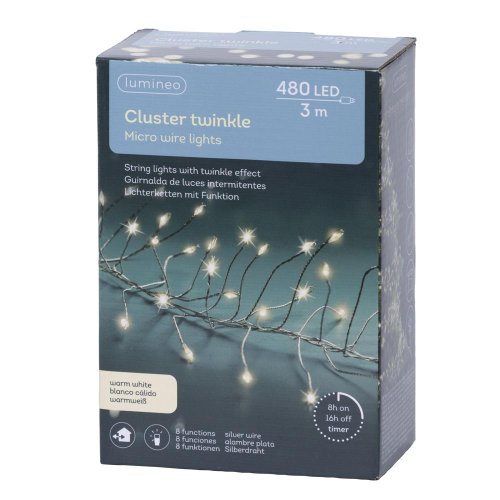 Led svetlá s 8 funkciami/ww a efektom blikania 3m - Vianočné osvetlenie