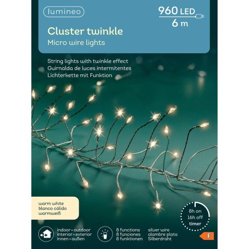 Led svetlá s 8 funkciami/ww a efektom blikania 6m