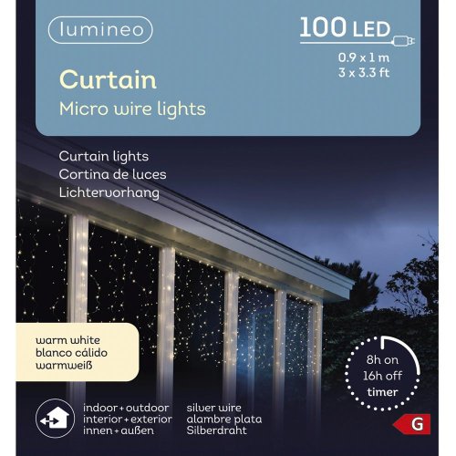Led svetelný záves/stále svietenie/ww 90/90/100cm