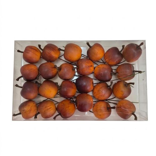 Jablká s/24 plast 3cm žltočervené