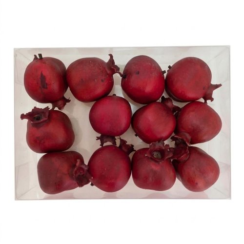 Jablká granátové s/12 plast 4cm červené