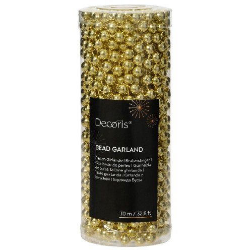 Girlanda gold korálky pr.0.8cm x1m/ polysterén
