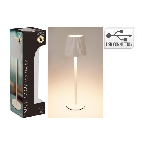 Led stolná lampa 10 x 36 cm/usb, biela