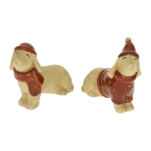 Pes porcelán 9*3.5*7.5cm mix - Vianočné dekorácie