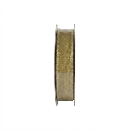 Stuha 2,5cm/10y zlatá - Vianočné dekorácie