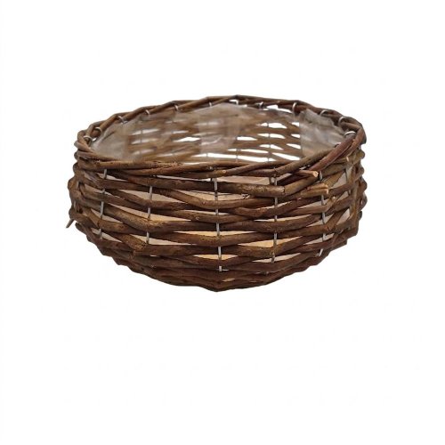 Obal prútie okrúhly hnedý s 22 × 11 cm