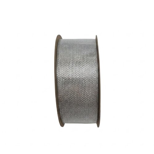 Stuha 3,8cm/15m strieborná - Vianočné dekorácie