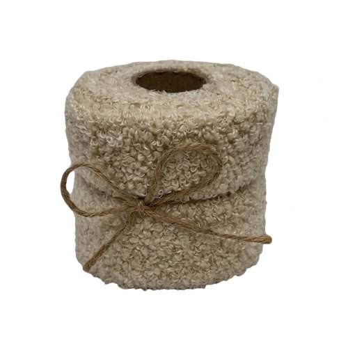 Stuha vian froté 8cm/2m sivohnedá