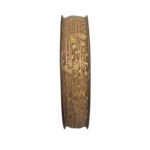 Stuha vian vločka 0,6cm/25m zlatá
