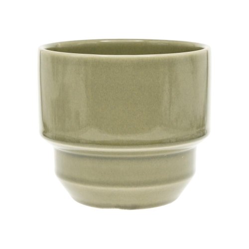 Obal keram. vlnky 14,2x14,2x12,8cm zelený
