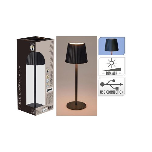 Led stolná lampa ww /usb 90x90x275mm čierna - Vianočné osvetlenie