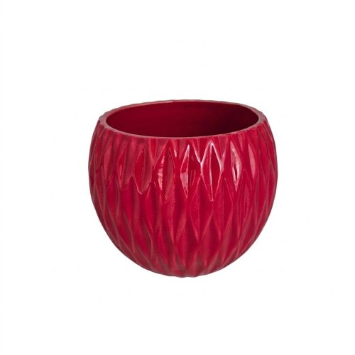 Obal guľa vzorová ćervená 16xv13,5cm - Umelé kvety