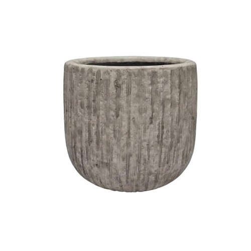 Kv-66 obal umelý kameň misa šedá 40x36cm - Umelé kvety