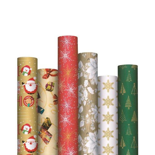 Bal. papier vian. mix 6 vzorov 0,7x2m s/50 - Vianočné dekorácie