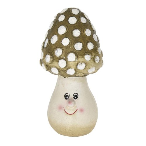 Muchotrávka hnedá keramická 7,5 × 7,5 × 15 cm - Jesenné dekorácie