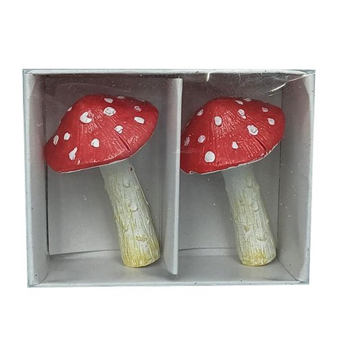 Muchotrávka červ. s/2 3,6x2,4x5,7cm - Jesenné dekorácie
