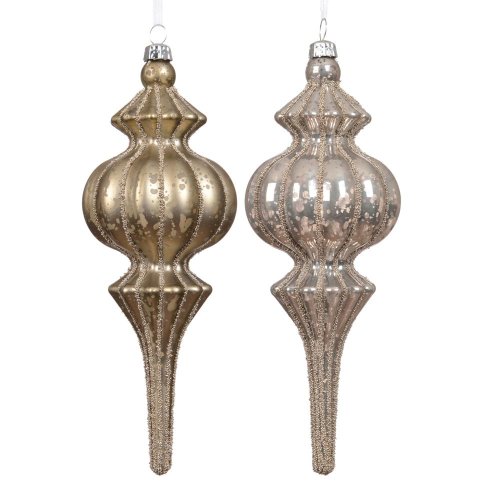 Ozdoba polyst.gliter tm krém pr.7cm/17cm 2ass - Veľkonočné ozdoby