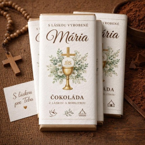 Čokoláda na prijímanie / birmovku 80 g - 1. sväté prijímanie / birmovka