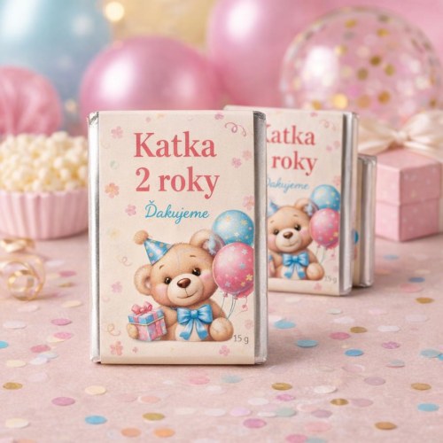 Čokoládka na narodeniny s vlastným motívom 15 g