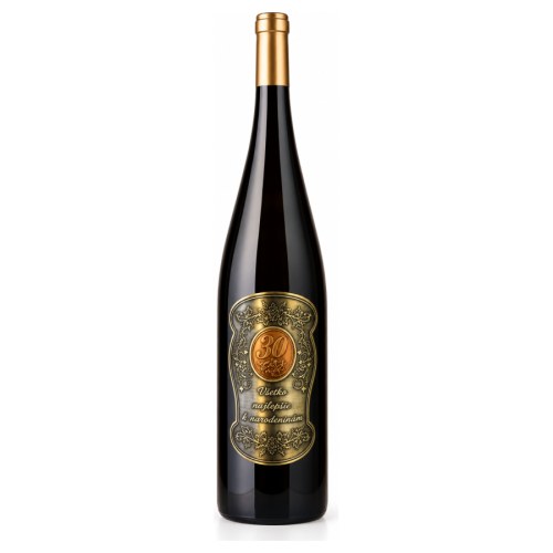 Darčekové víno 1,5 l s kovovou etiketou k 30. narodeninám