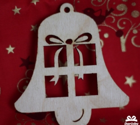 Drevený výsek Vianočný zvonček