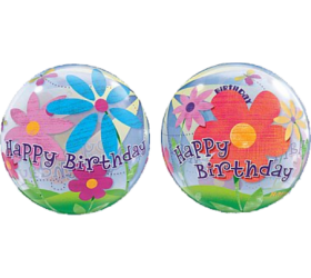 Q Bubbles Funky Flowers BDay