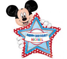 Balón Mickey Mouse s písmenkami