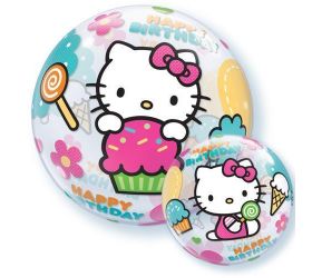 Balón Q Bubbles Hello Kitty BDay