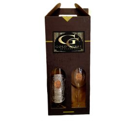 30 rokov Darčekový vínny set šumivé s 23 karátovým zlatom - pohár