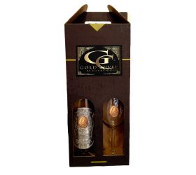 60  rokov Darčekový vínny set šumivé s 23 karátovým zlatom - pohár