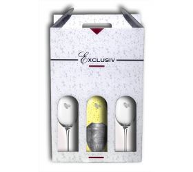 Svadobný darčekový vínny  set 3 v 1  Víno so zlatom