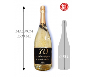 70 Narodeniny 1,5  L Gold Cuvee šumivé so zlatom