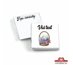 Veľkonočná mini čokoládka, vajíčka v košíku maľované