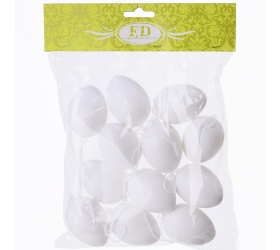 Vajíčka biele 6cm 12ks