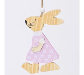 Záves zajačica v ružovom 12x9x1,5cm