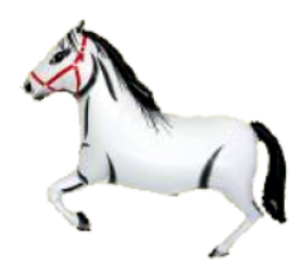 Balónik Kôň Biely - 35cm