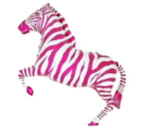 Balónik Zebra ružový - 35cm