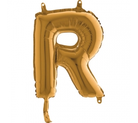 Balón písmeno R zlaté 35 cm