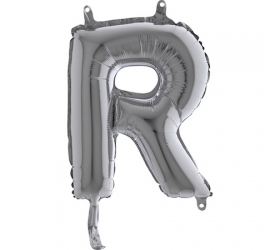 Balón písmeno R strieborné 35 cm