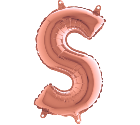 Balón písmeno S rose gold 35 cm