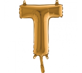 Balón písmeno T zlaté 35 cm