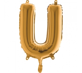 Balón písmeno U zlaté 35 cm