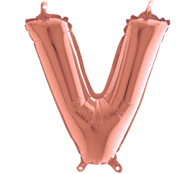 Balón písmeno V rose gold 35 cm