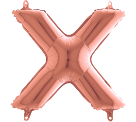 Balón písmeno X rose gold 35 cm
